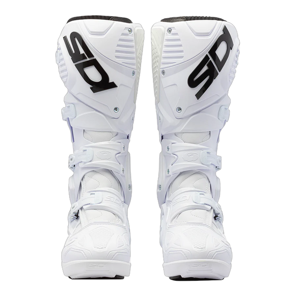 Sidi Crossfire 3 SRS motorcycle boots White/Black, front view