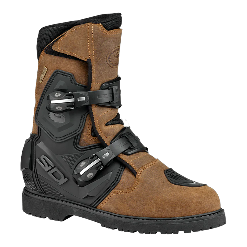 Sidi Mid Adventure 2 Gore-Tex Motorcycle Boots Tobacco 245, three-quarter view
