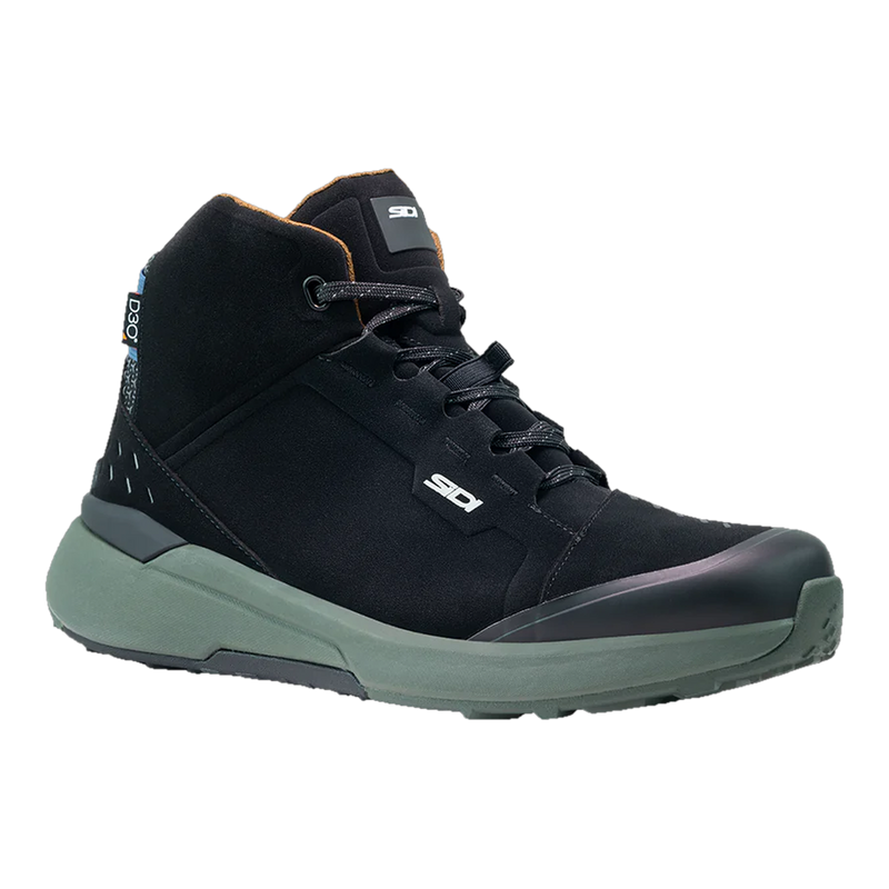 Sidi Nucleus Suede WP riding shoes Black/Ivy, side view