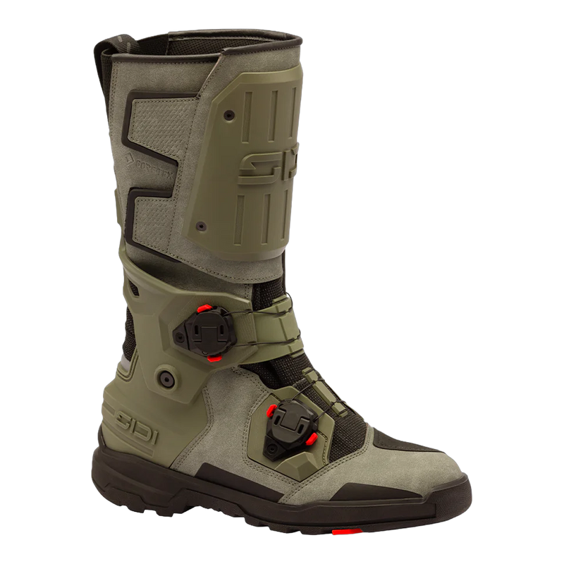 Sidi Taurus GTX Motorcycle Boots Deep Forest 246, three-quarter view