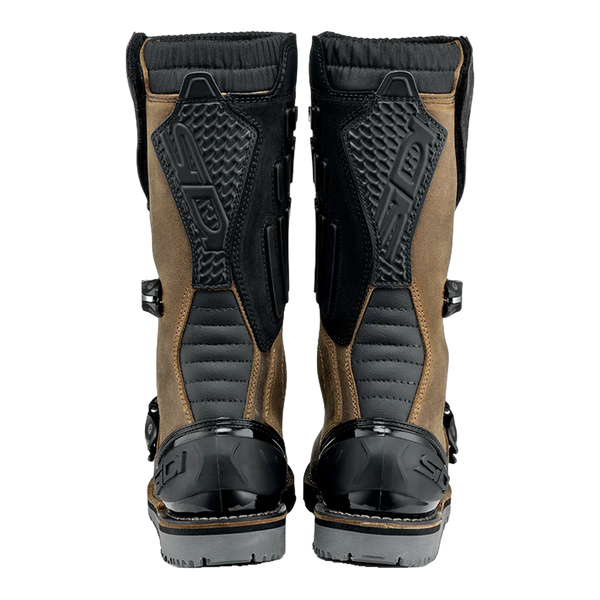 Sidi Trial Zero.2 Motorcycle Boots Tobacco/Black 245, rear view