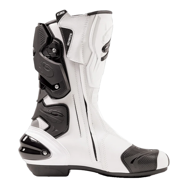 Sidi Vertigo 2 Motorcycle Boots White/Black 203, three-quarter view