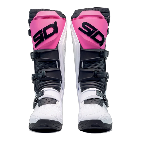 Sidi X-Power SC Motorcycle Boots White/Black/Pink 256, front view