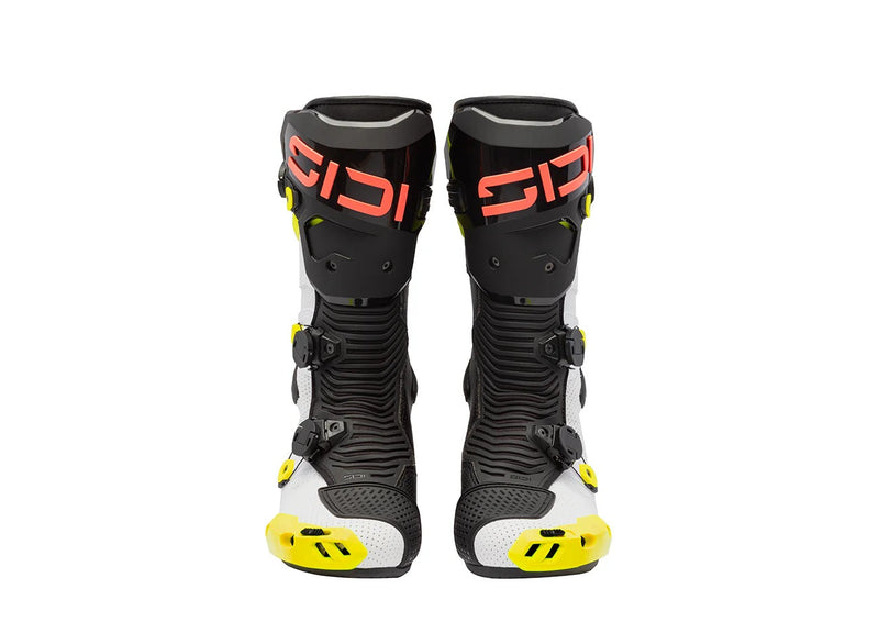 Sidi MAG 2 Air motorcycle boots in Fluo Yellow and Coral Red, model 390