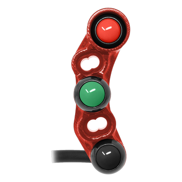 JetPrime JP PD KA034 Kawasaki Ninja H2R — Street Right Handlebar Switch (Red) — view 4