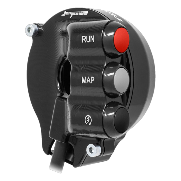 JetPrime JP CO AP660TV Aprilia Tuono V4 1100 Factory — Throttle Housing with Integrated Handlebar Switch (Black) — view 2