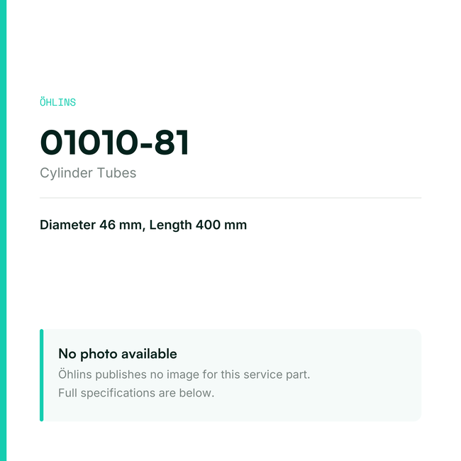 Öhlins Cylinder tube, blank 46/400