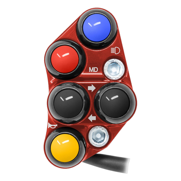 JetPrime JP PS MV002 MV Agusta F3 675 — Street Left Handlebar Switch (Red) — view 6
