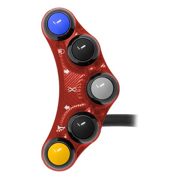 JetPrime JP PLS 034 Kawasaki Ninja H2R — Street Left Handlebar Switch (Red) — view 6
