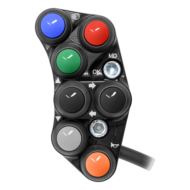 JetPrime JP PS AP009 RF Aprilia RSV4 — Street Left Handlebar Switch (Black) — view 1