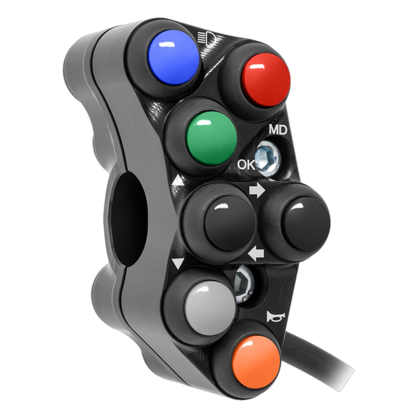 JetPrime JP PS AP009 RF Aprilia Tuono V4 1100 Factory — Street Left Handlebar Switch (Black) — view 3