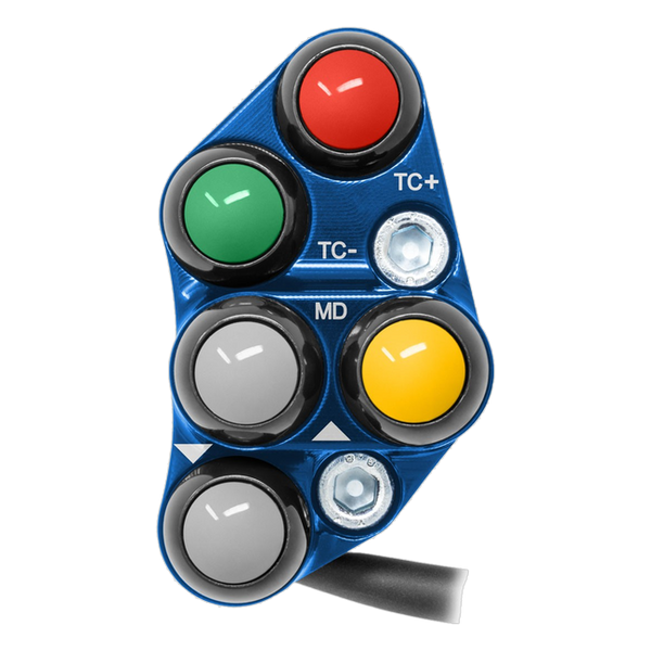 JetPrime JP PSR AP009 TC Aprilia Tuono V4 R APRC — Race Left Handlebar Switch (Blue) — view 6