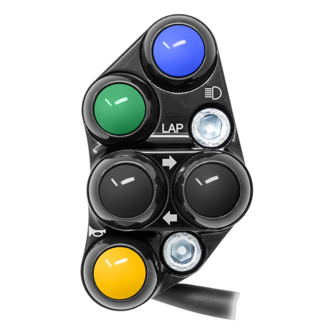 JetPrime JP PS KA064 Kawasaki ZX-6R — Street Left Handlebar Switch (Black) — view 1