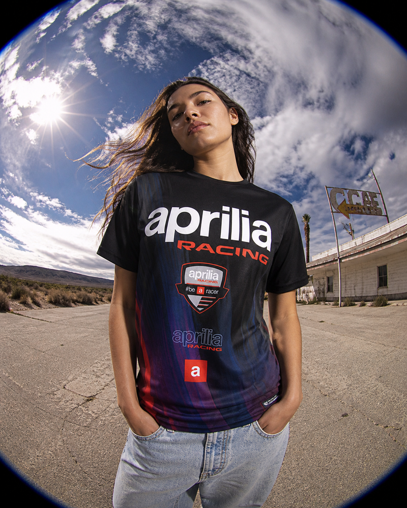 IXON Aprilia BeARacer men's T-shirt 2026 in black, red and purple