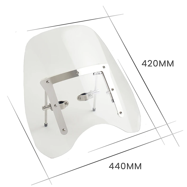 Puig Chopper Windscreen for Suzuki C800 Intruder (2015–2023) – dimensions