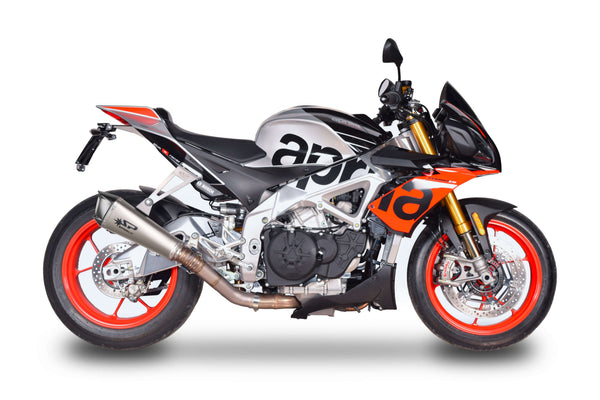 Spark Exhaust Konix Evo titanium slip-on silencer with carbon end cap for Aprilia RSV4 1100