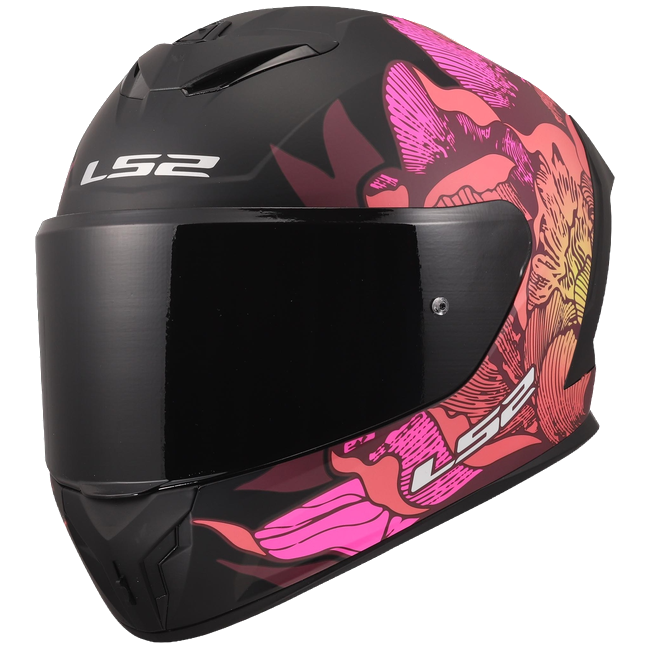 LS2 FF820 Rapid III Helmet – Poppies II Black/Pink