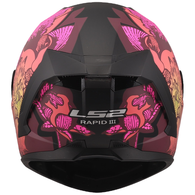 LS2 FF820 Rapid III Helmet – Poppies II Black/Pink
