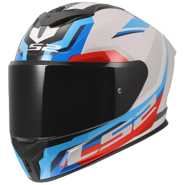 LS2 FF820 Rapid III Helmet – Hyper White/Blue/Red