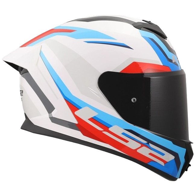 LS2 FF820 Rapid III Helmet – Hyper White/Blue/Red