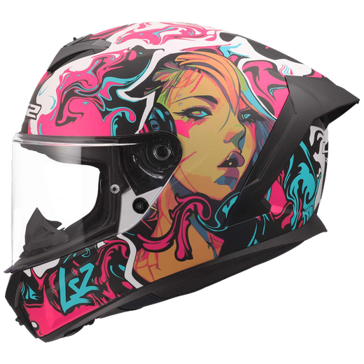LS2 FF820 Rapid III Helm – Cyberg Purple/Cyan