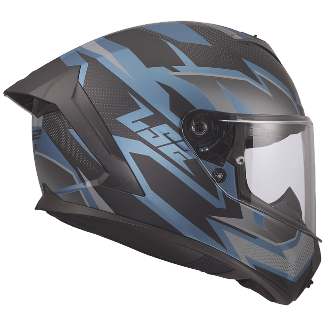 LS2 FF820 Rapid III Helmet – Xtrem Black/Blue/Petrol