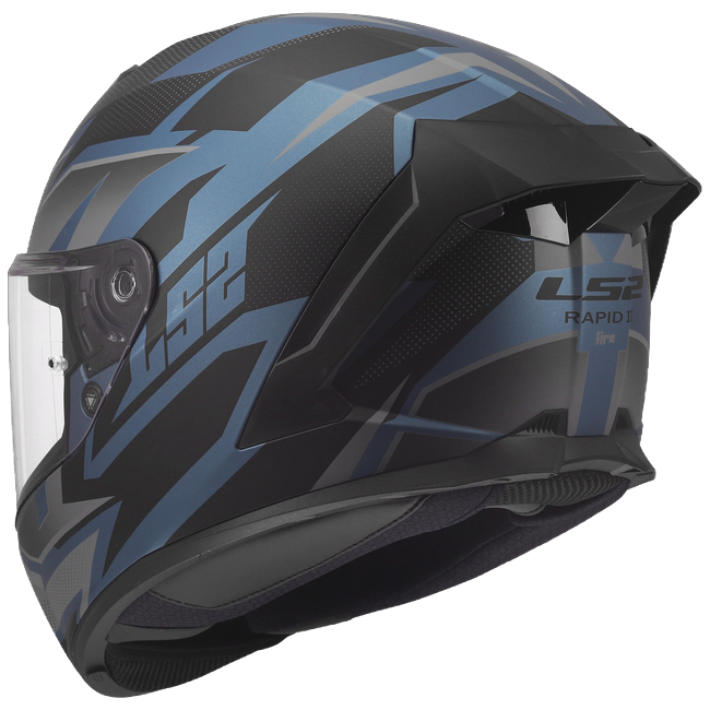 LS2 FF820 Rapid III Helmet – Xtrem Black/Blue/Petrol