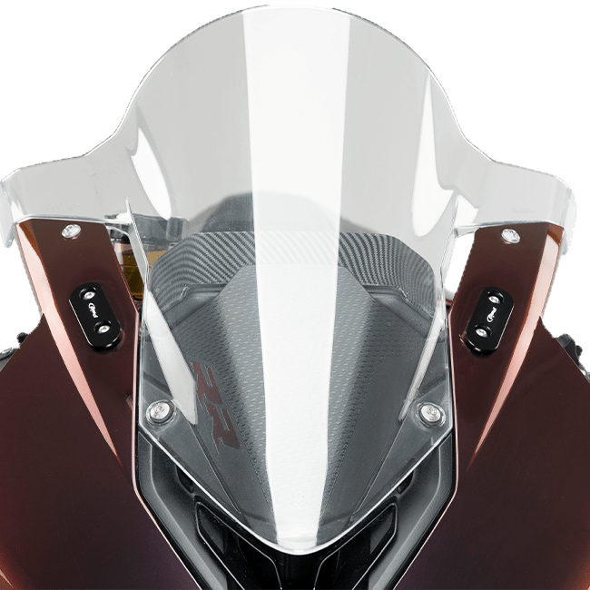 Puig black anodised aluminium mirror covers for BMW S1000RR K67 2023-2026