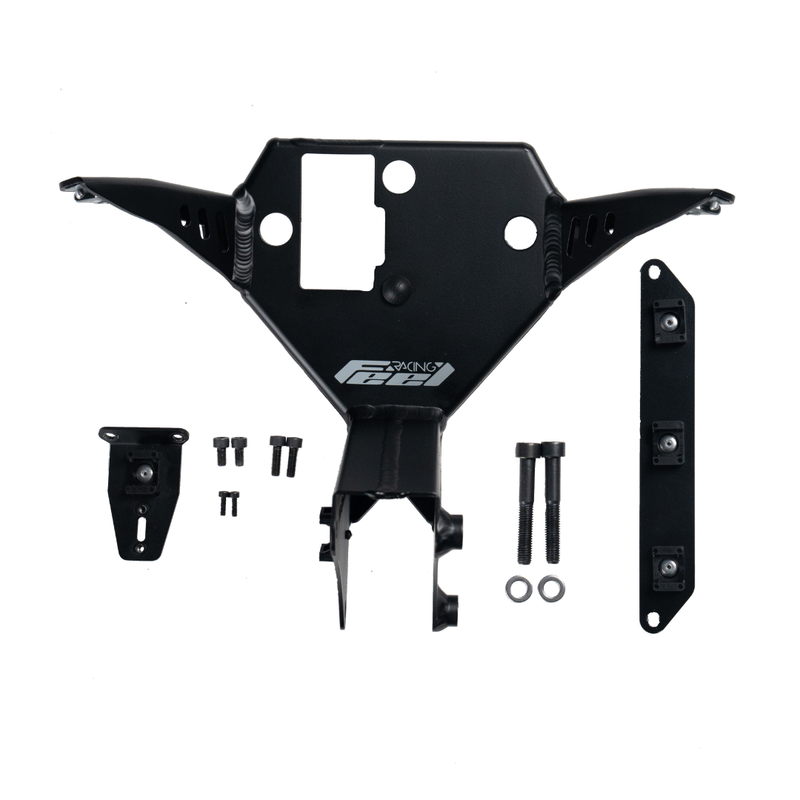 Feel Racing racing front subframe, connector support bracket and T-air support detail