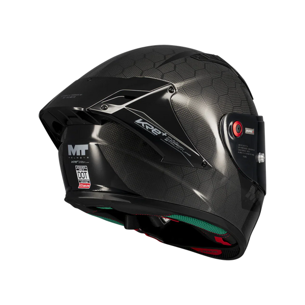 MT-Helmets KRE+ S full-face helmet in glossy carbon finish
