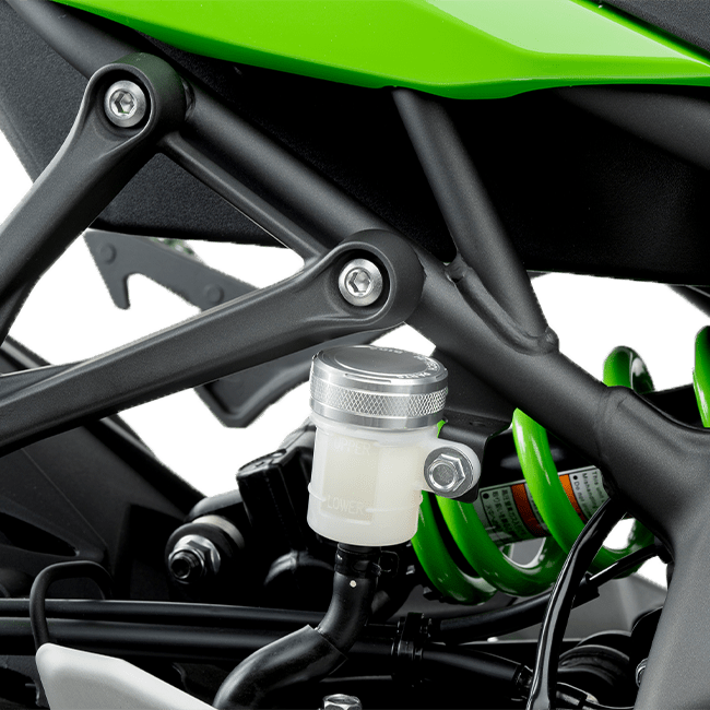 Puig CNC aluminium rear brake fluid reservoir cap for Kawasaki ZX-4RR anodised colour