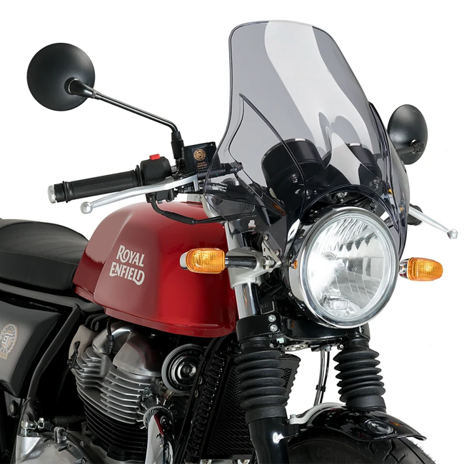 Puig Windy Windscreen for Royal Enfield Continental GT 650 (2021–2026) – mounted on bike