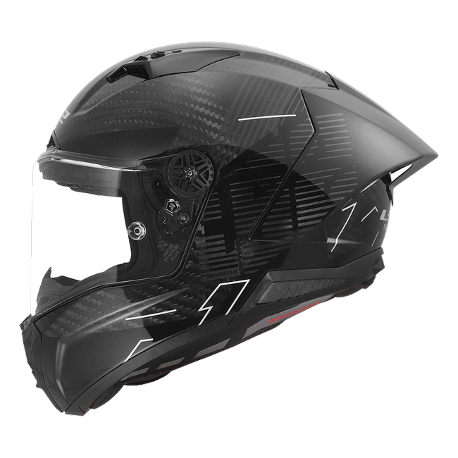 LS2 FF805 Thunder GP Aero full-face helmet in Ursus Black — side view