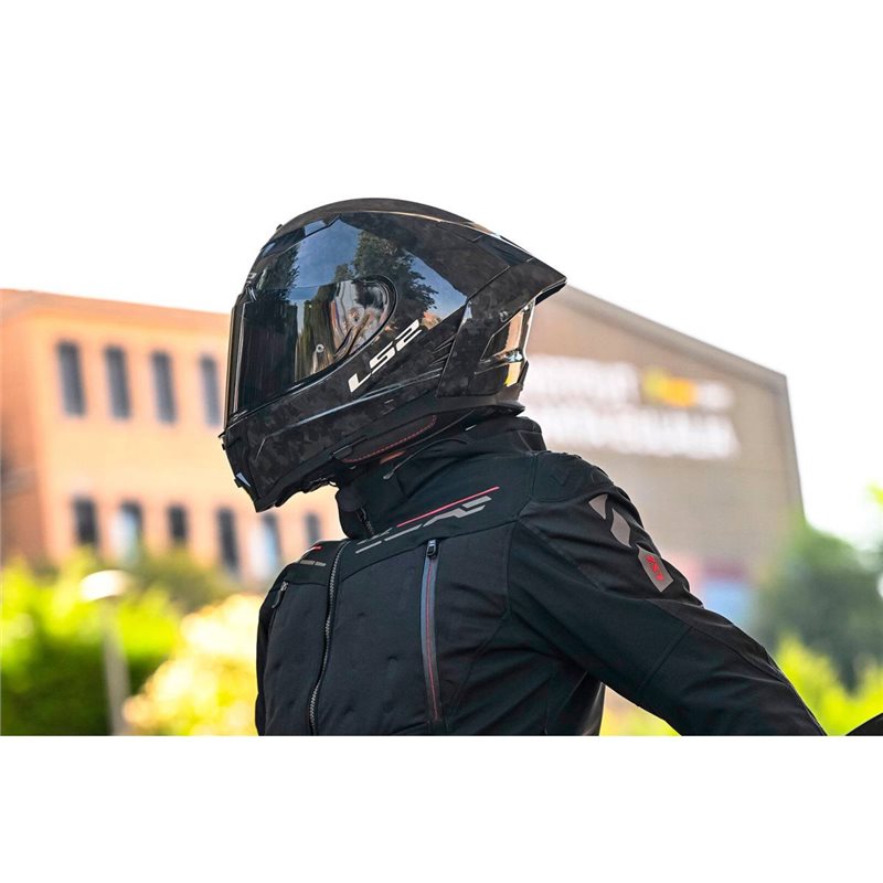LS2 FF807 Dragon Carbon Helmet – Forged Gloss Carbon – in use