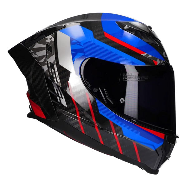 LS2 FF807 Dragon Carbon Helmet – Trax Gloss Blue – view 5