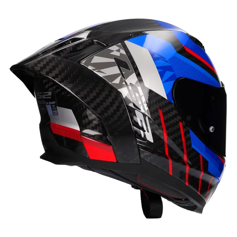 LS2 FF807 Dragon Carbon Helmet – Trax Gloss Blue – view 6