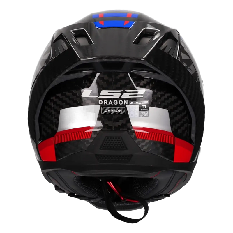 LS2 FF807 Dragon Carbon Helmet – Trax Gloss Blue – view 7