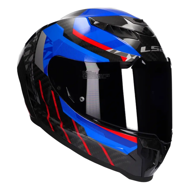 LS2 FF807 Dragon Carbon Helmet – Trax Gloss Blue – view 9