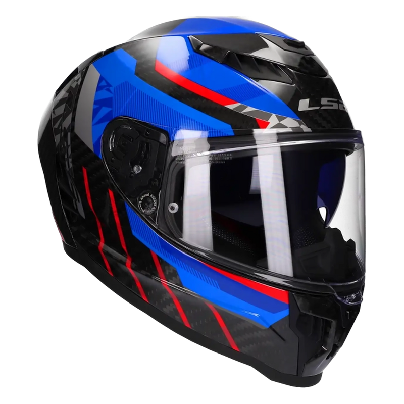 LS2 FF807 Dragon Carbon Helmet – Trax Gloss Blue – view 12