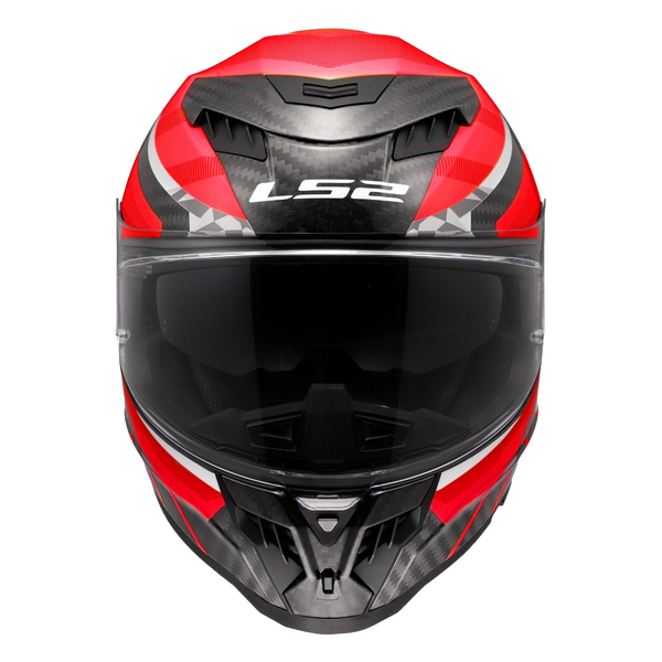 LS2 FF807 Dragon Carbon Helmet – Trax Gloss Red – view 6