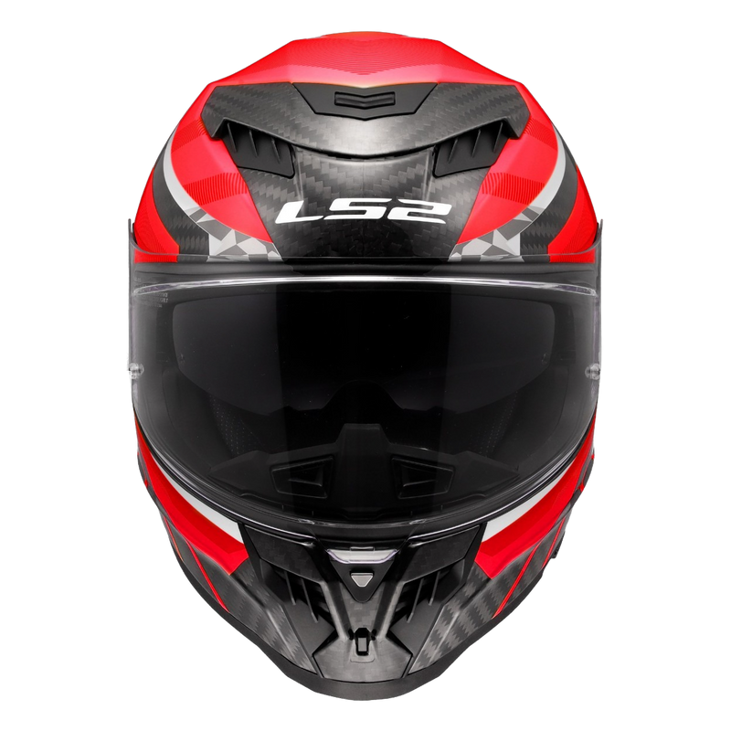LS2 FF807 Dragon Carbon Helmet – Trax Gloss Red – view 6