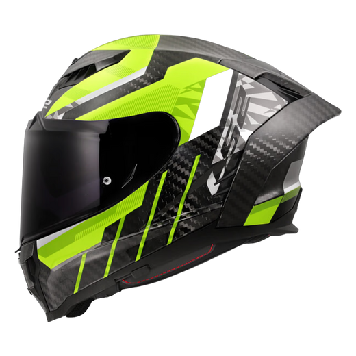 LS2 FF807 Dragon Carbon Helmet – Trax Gloss Hi-Vis Yellow