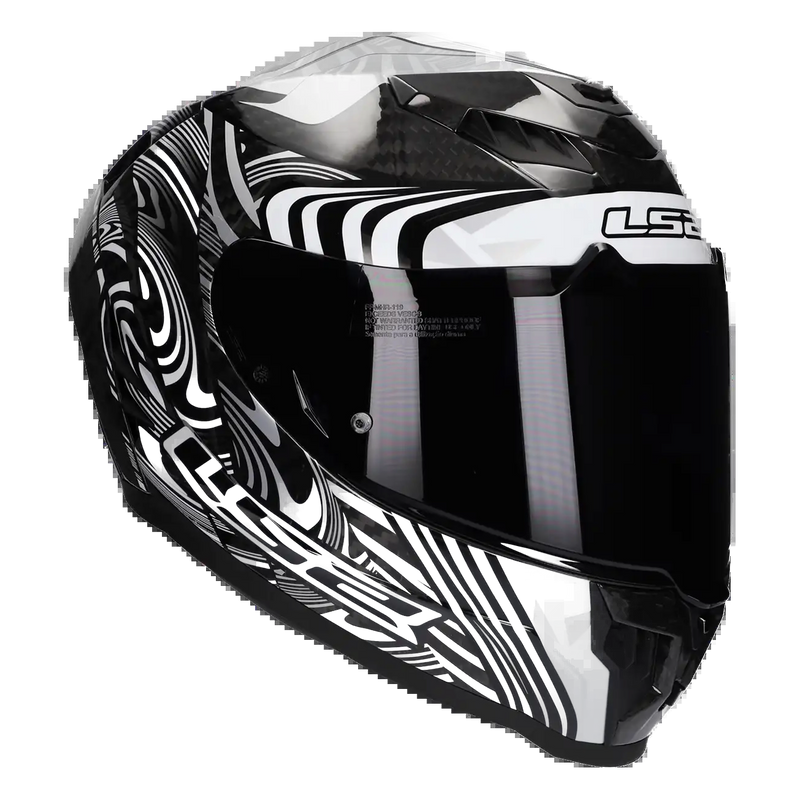 LS2 FF807 Dragon Carbon Helmet – Enthum Gloss Silver/White – view 11