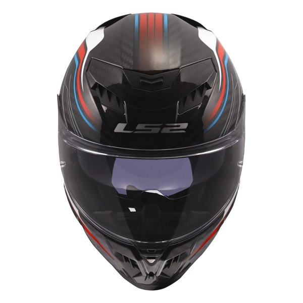LS2 FF807 Dragon Carbon Helmet – Subic Gloss Red/White – view 3