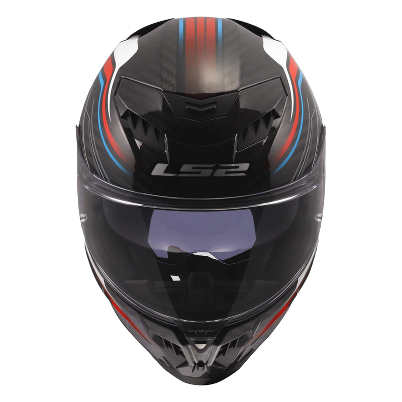 LS2 FF807 Dragon Carbon Helmet – Subic Gloss Red/White – view 3