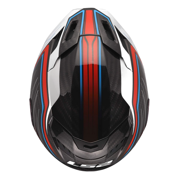 LS2 FF807 Dragon Carbon Helmet – Subic Gloss Red/White – view 4