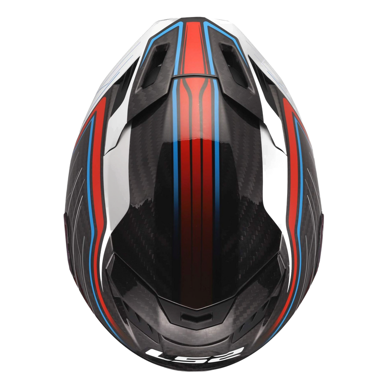 LS2 FF807 Dragon Carbon Helmet – Subic Gloss Red/White – view 4