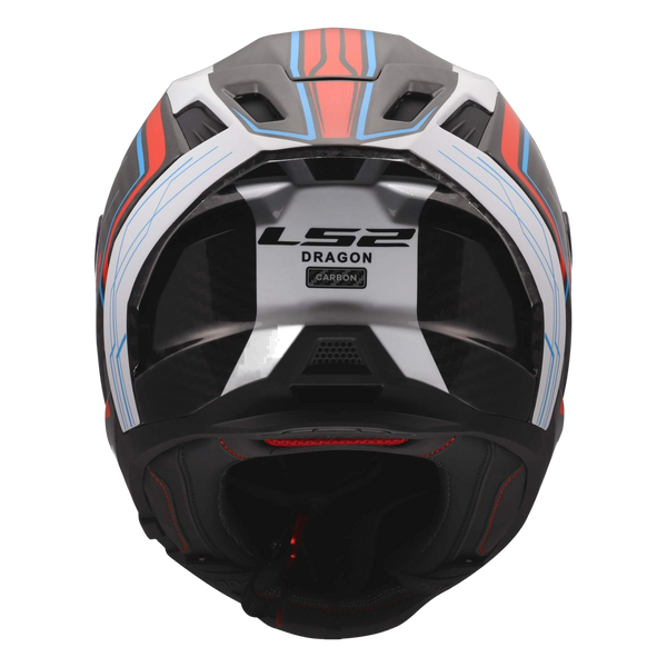 LS2 FF807 Dragon Carbon Helmet – Subic Gloss Red/White – view 5