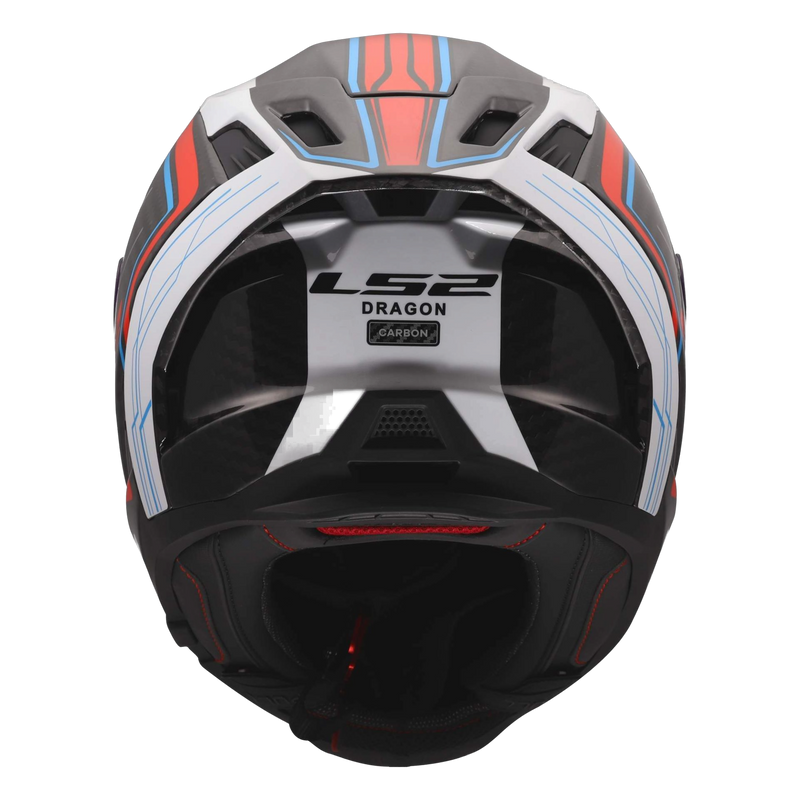 LS2 FF807 Dragon Carbon Helmet – Subic Gloss Red/White – view 5