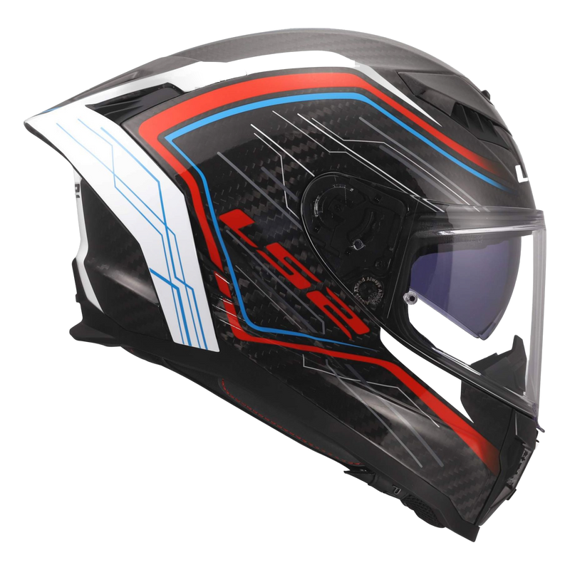 LS2 FF807 Dragon Carbon Helmet – Subic Gloss Red/White – view 7
